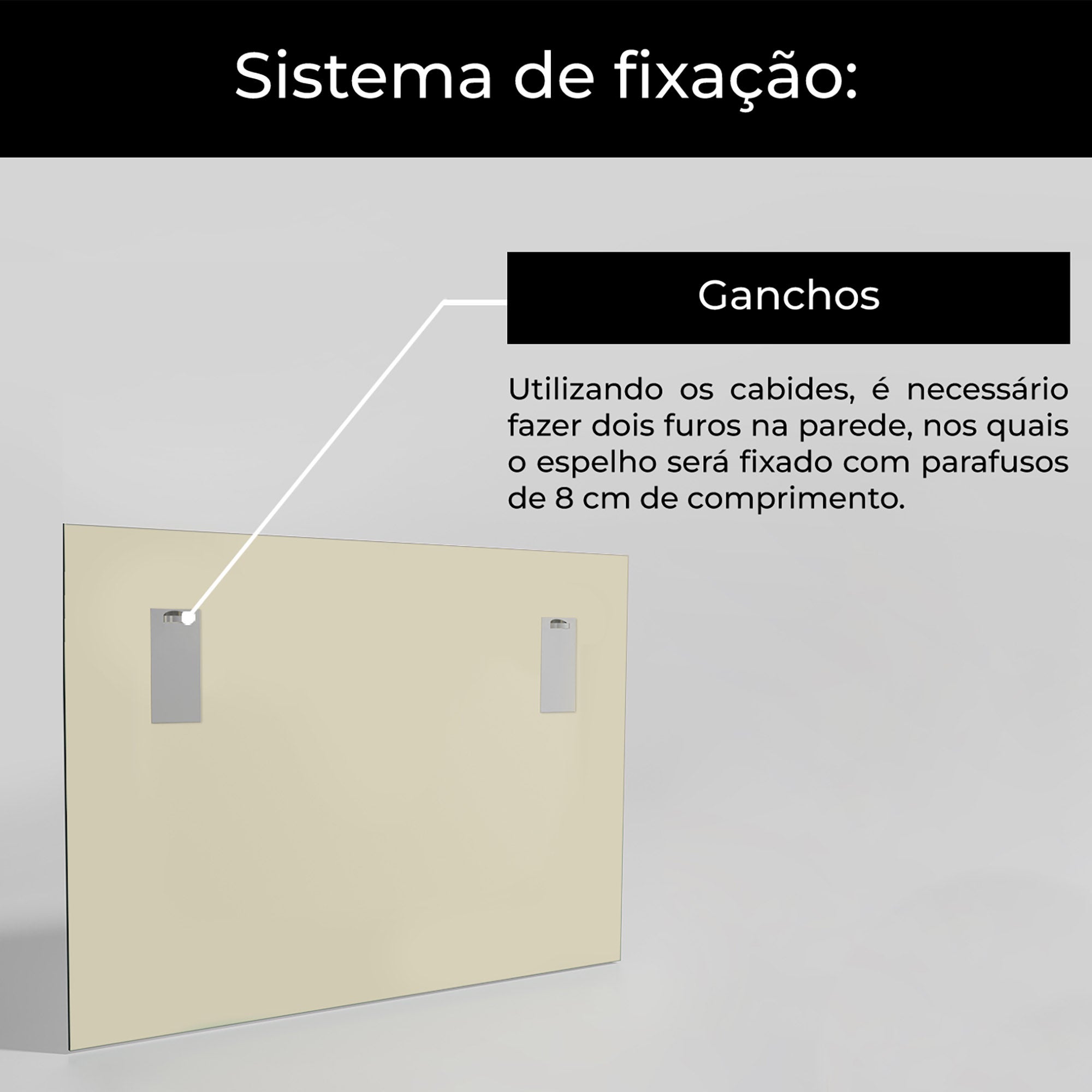 Miroir mural rectangulaire à suspendre 140x90cm – Miroir décoratif pour salon, salle de bain, entrée (L197) - 7