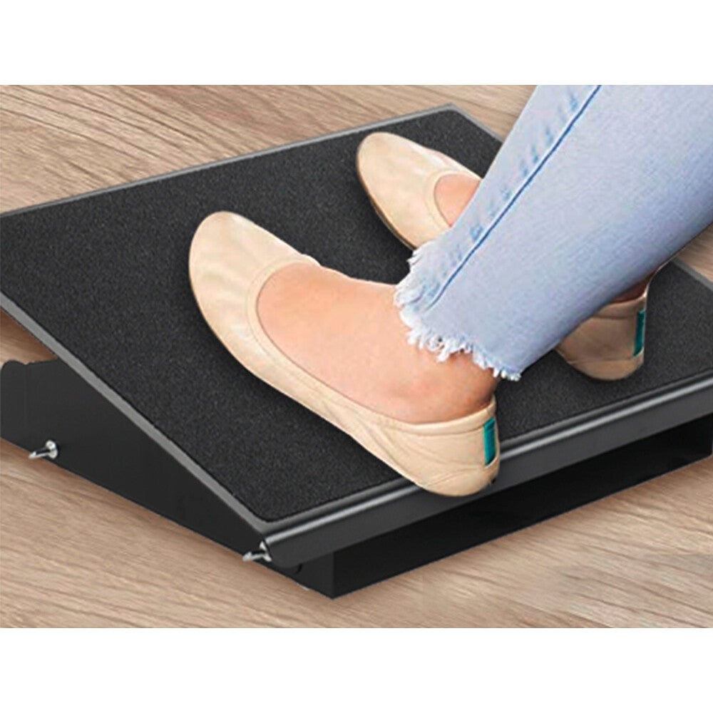 Q-connect repose-pieds - Nétallique ajustable - 41.5x32.6x10.3cm - Noir - 5