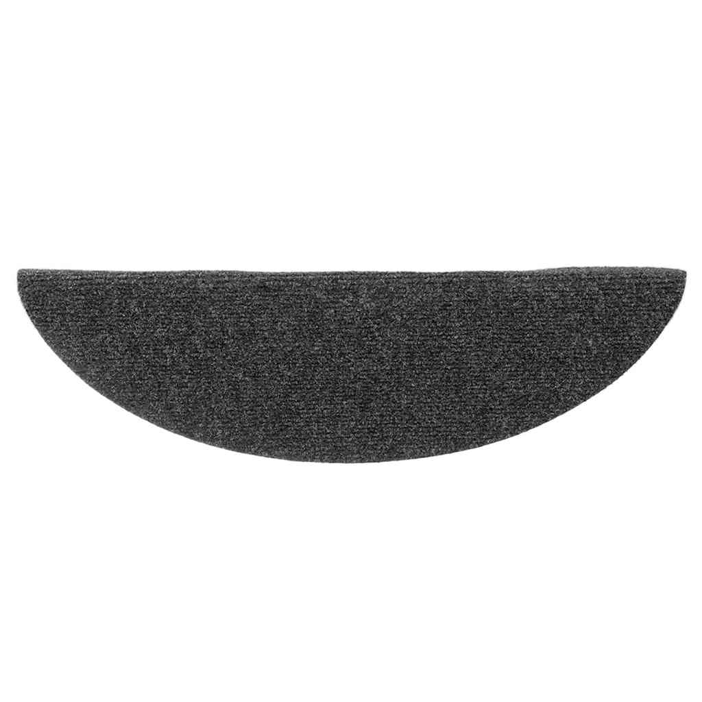 Maison Exclusive - Tappetini per scale autoadesivi 15 pz 65x21x4 cm Antracite Semicircolari Grandi - 4