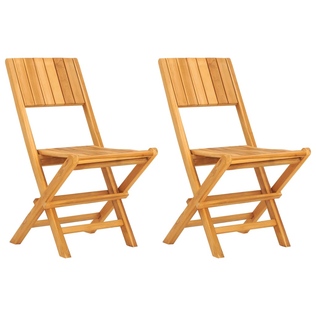 Chaises de jardin pliantes 2 pcs 47x61x90 cm bois massif teck | Leroy ...