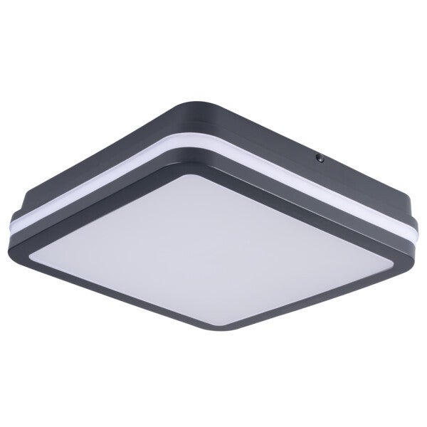 Plafon kwadratowy BENO LED 30W Odcienie bieli 2940lm grafitowo-biały wym:5,7x26x26cm IP65 Kanlux