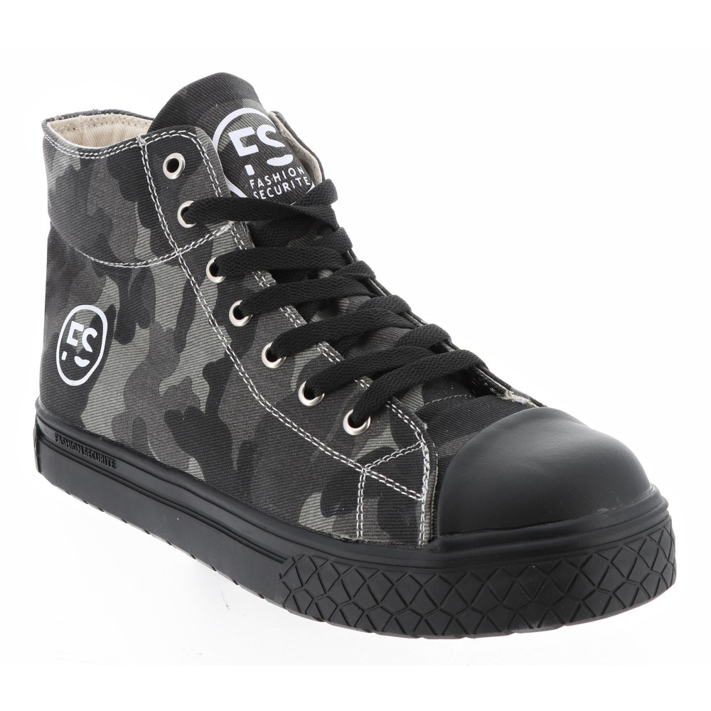 Chaussures de Securite Hautes Camouflage Semelles Antiderapantes Noires Fashion Security Confort et Style