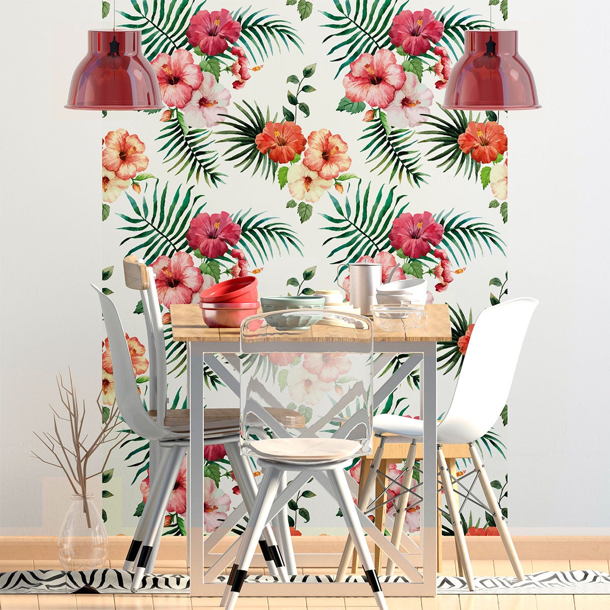 Adesivo arazzo tropicale Osorno - Sticker adesivo - adesivi murali - 30x30cm - 5