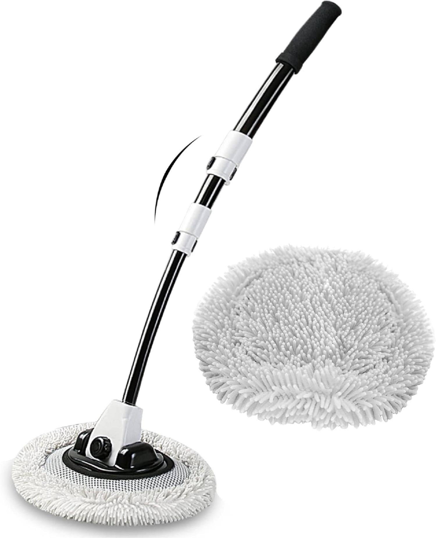 Alliage D’Aluminium Telescopique De Chenille Microfibre Balai Nettoyage À Manche pour Camping Véhicule SUV Camion Caravane RV Anti Rayure Carrosserie