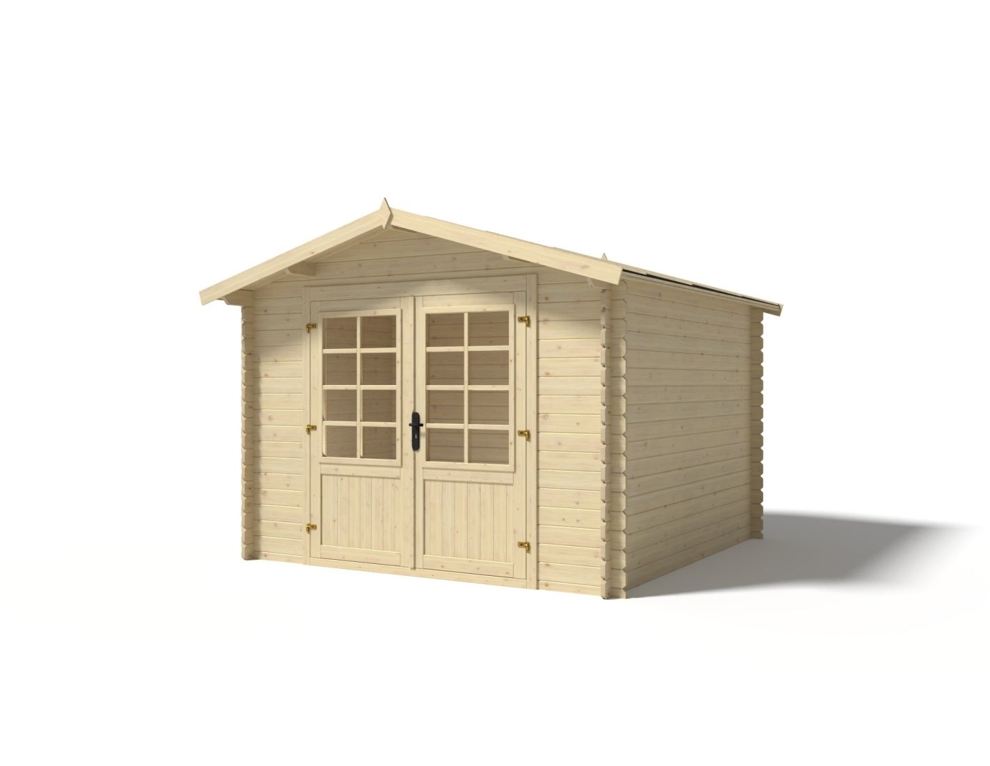 Abri de jardin en bois - 9m2 - 3x3m - Ep. 28mm - Couleur: naturel - DOM530 - ALTANKA - 2