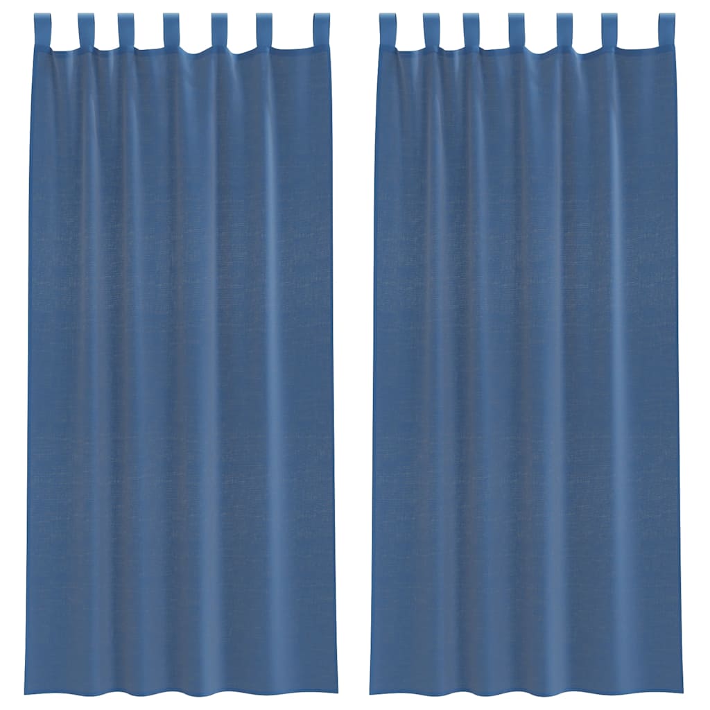 Zasłony woalowe z pętelkami 2 szt. Royal Blue 140x225 cm