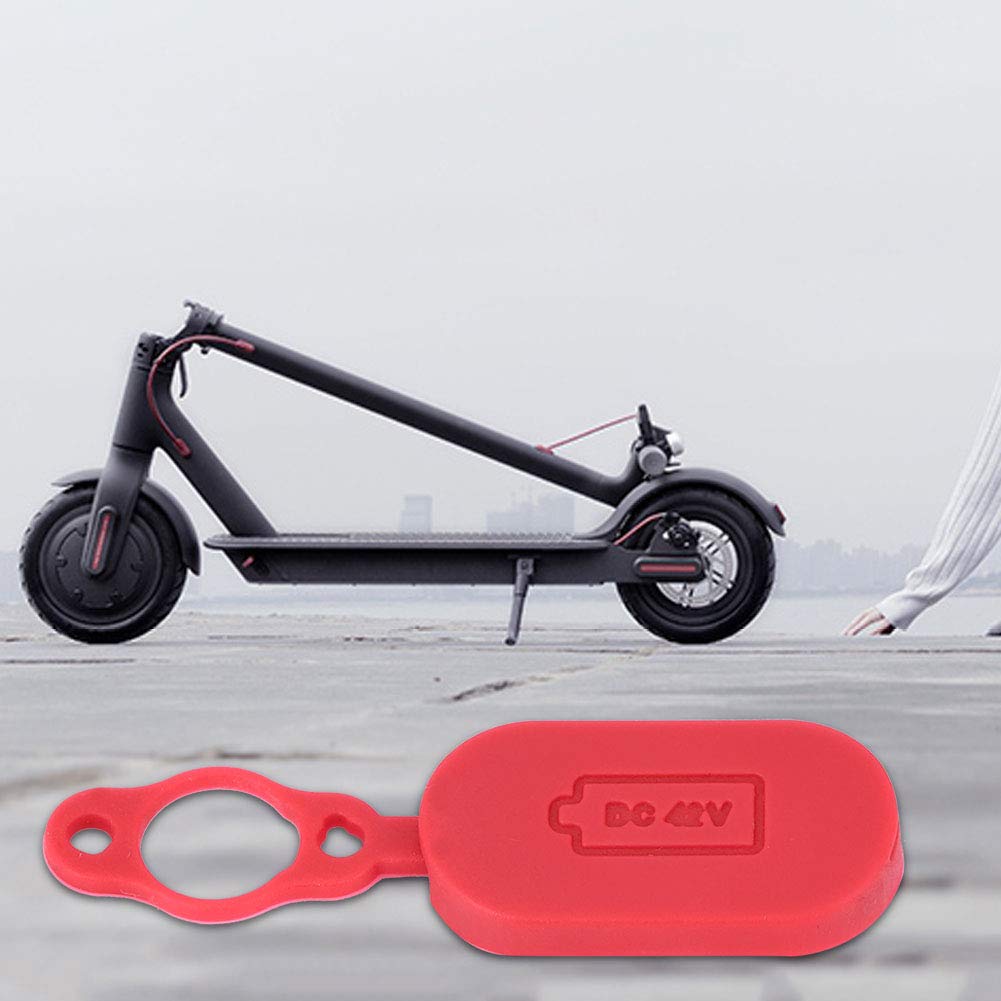 Tampa de porta de interface de carregamento à prova d'água para scooter elétrico tamanho compacto de vedação superior vermelho - 2
