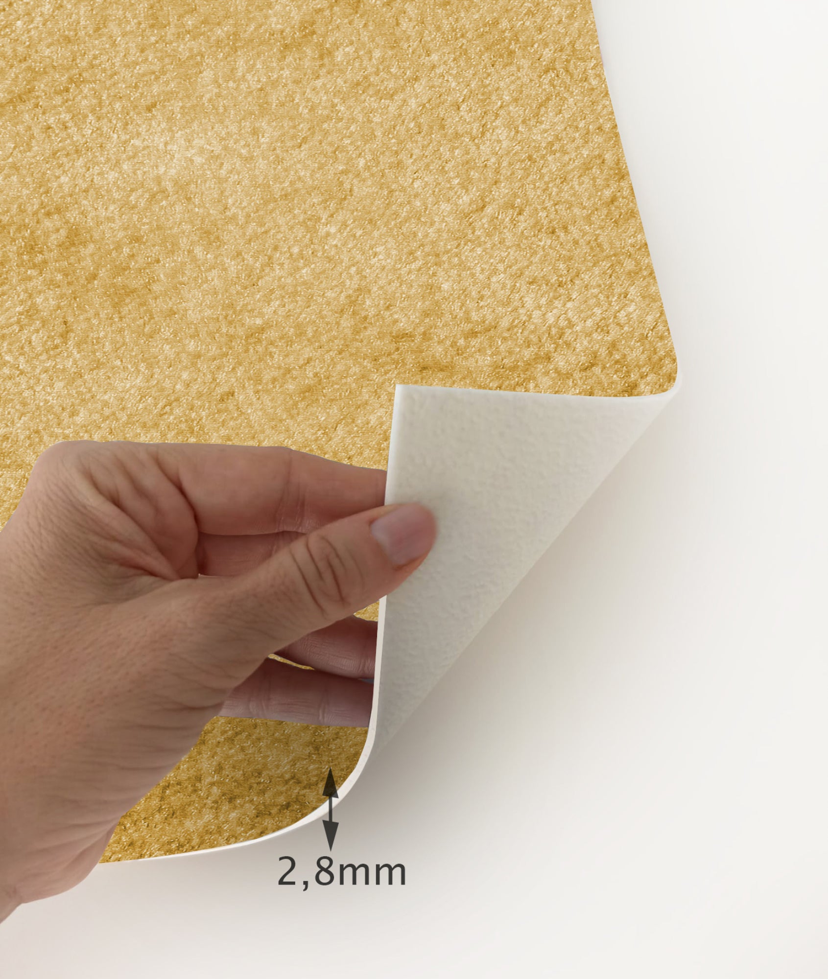Dywan winylowy Turn Gold Velvet 150x165 cm - antypoślizgowy, winylowy dywan do kuchni lub salonu, zmywalny, nowoczesny styl