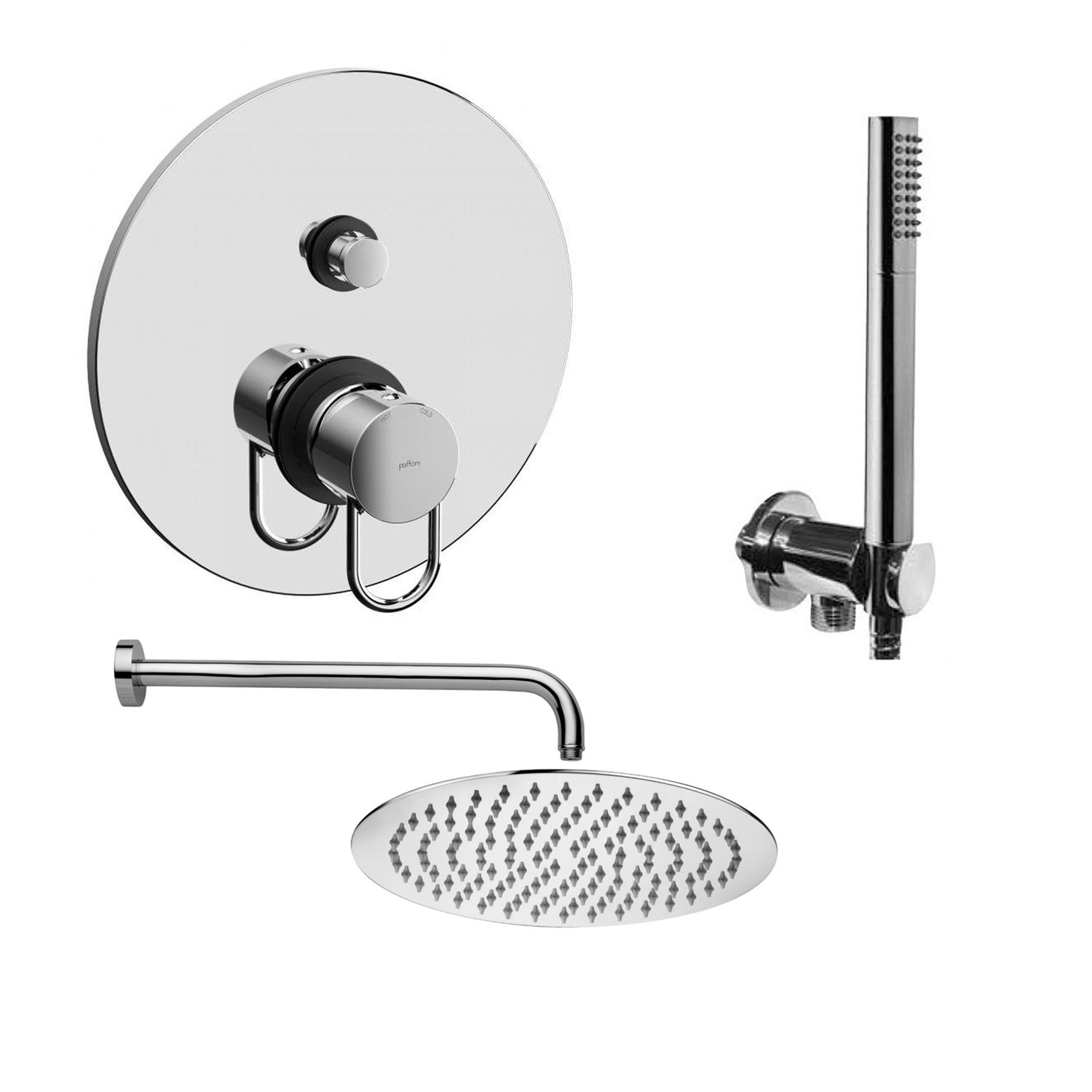 Kit de douche série Paffoni Jocker avec mitigeur chromé et douchette ...