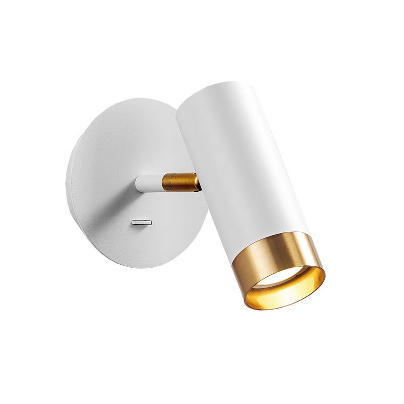 Kinkiet w stylu retro industrialnym/lampka do czytania, regulowana lampa ścienna LED E27 5W z przełącznikiem, reflektor ścienny do wnętrz (biały).