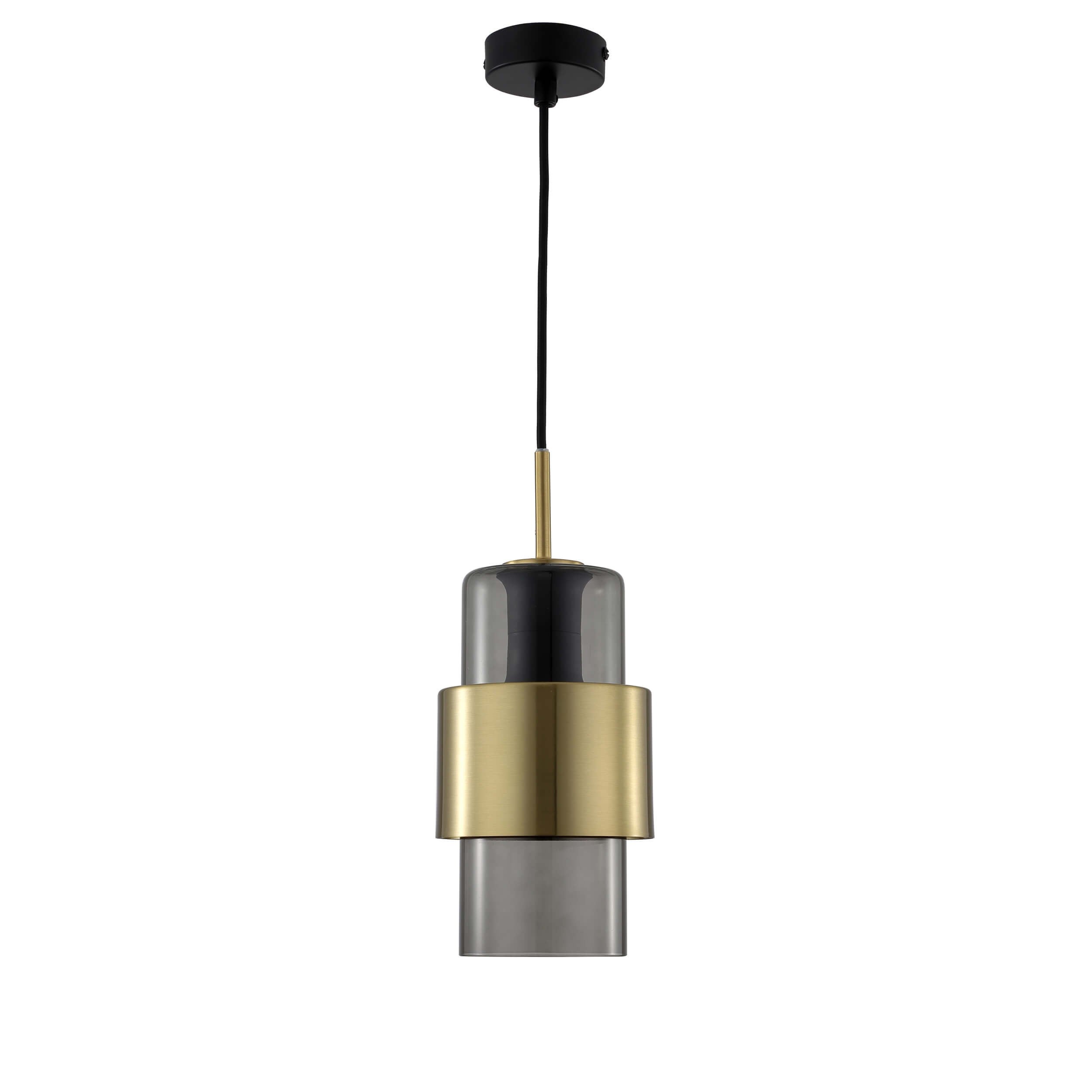 Lampa wisząca Miele złoto-dymny 1xE27x40W wym: 150 x 13 x 13 cm szkło Light Prestige