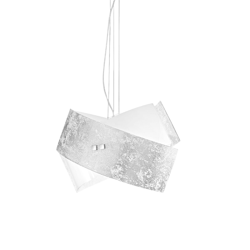 Camilla - Lampa wisząca srebrna 2XE27 max 2X70W IP20 - Lampa sufitowa o nowoczesnym designie z aluminium - Gniazdo E27