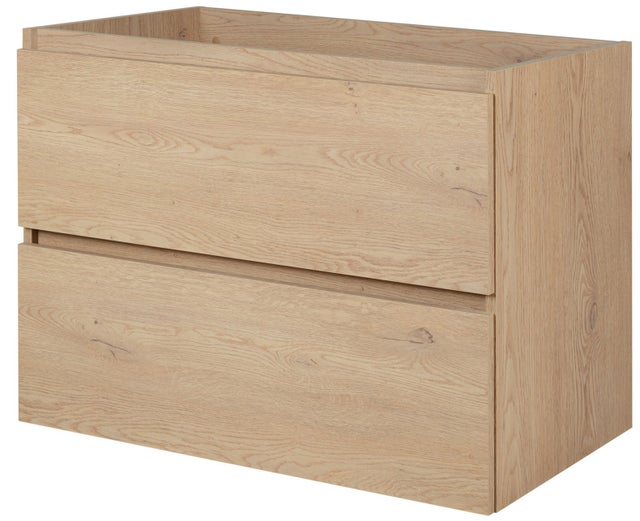 Meuble suspendu sous lavabo SIMPLE chêne clair 80 cm