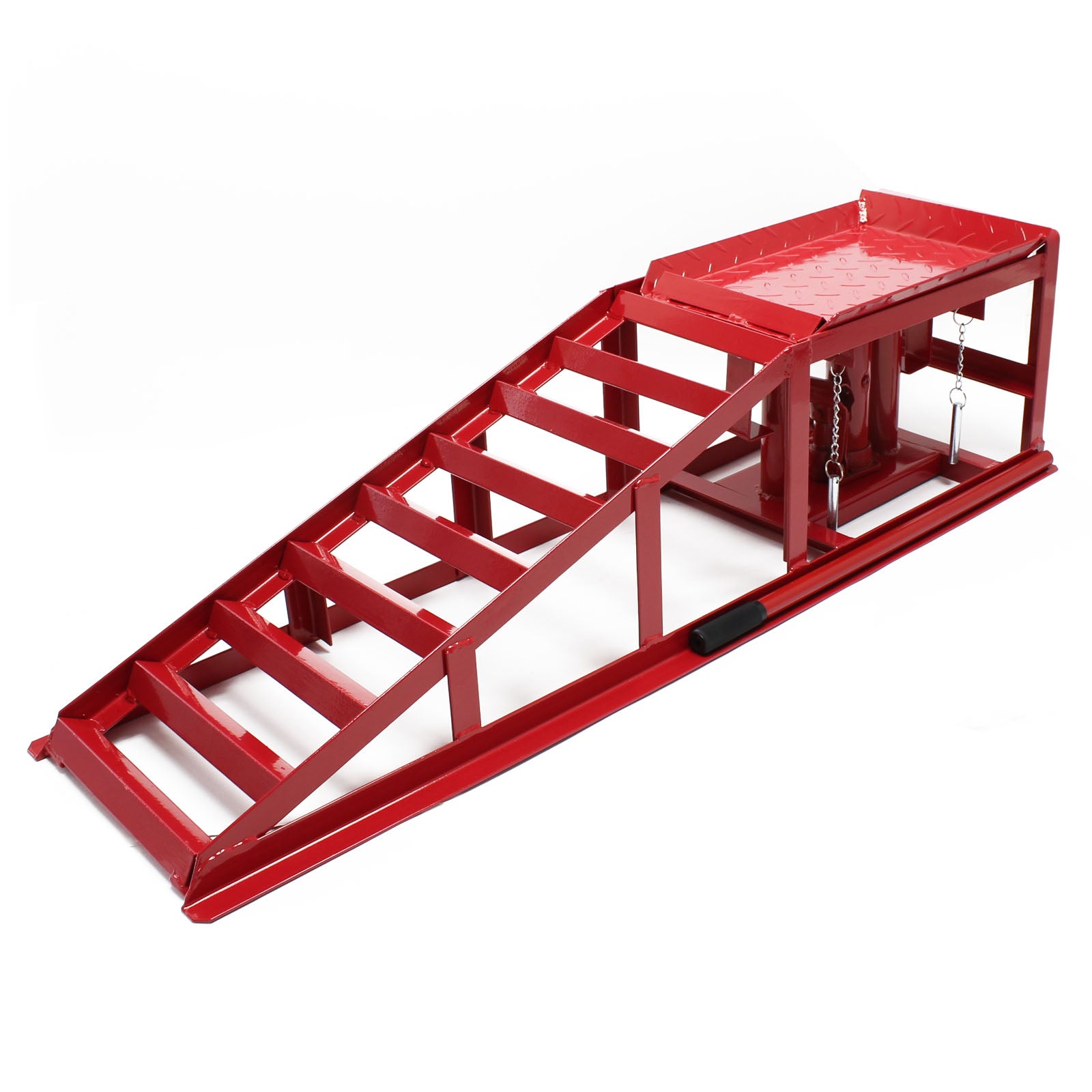 Lot de 2x Rampe de voiture – avec Cric hydraulique 2000 kg – Réglable en hauteur – Rampes d’accès Chargement Entretien Inspection… Wiltec - 3