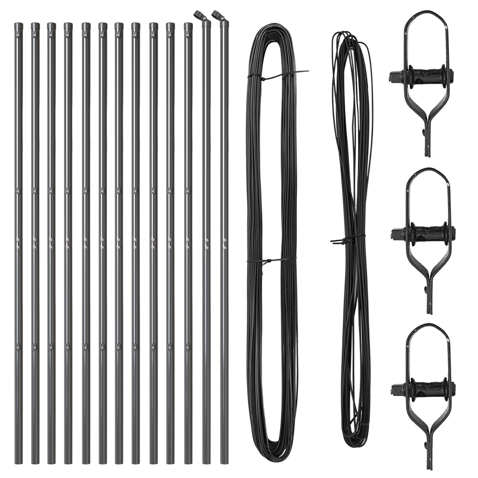 Colonne Gabion Ronde Acier Galvanisé 30x150cm - Pour Jardin, Terrasse, Clôture Décorative