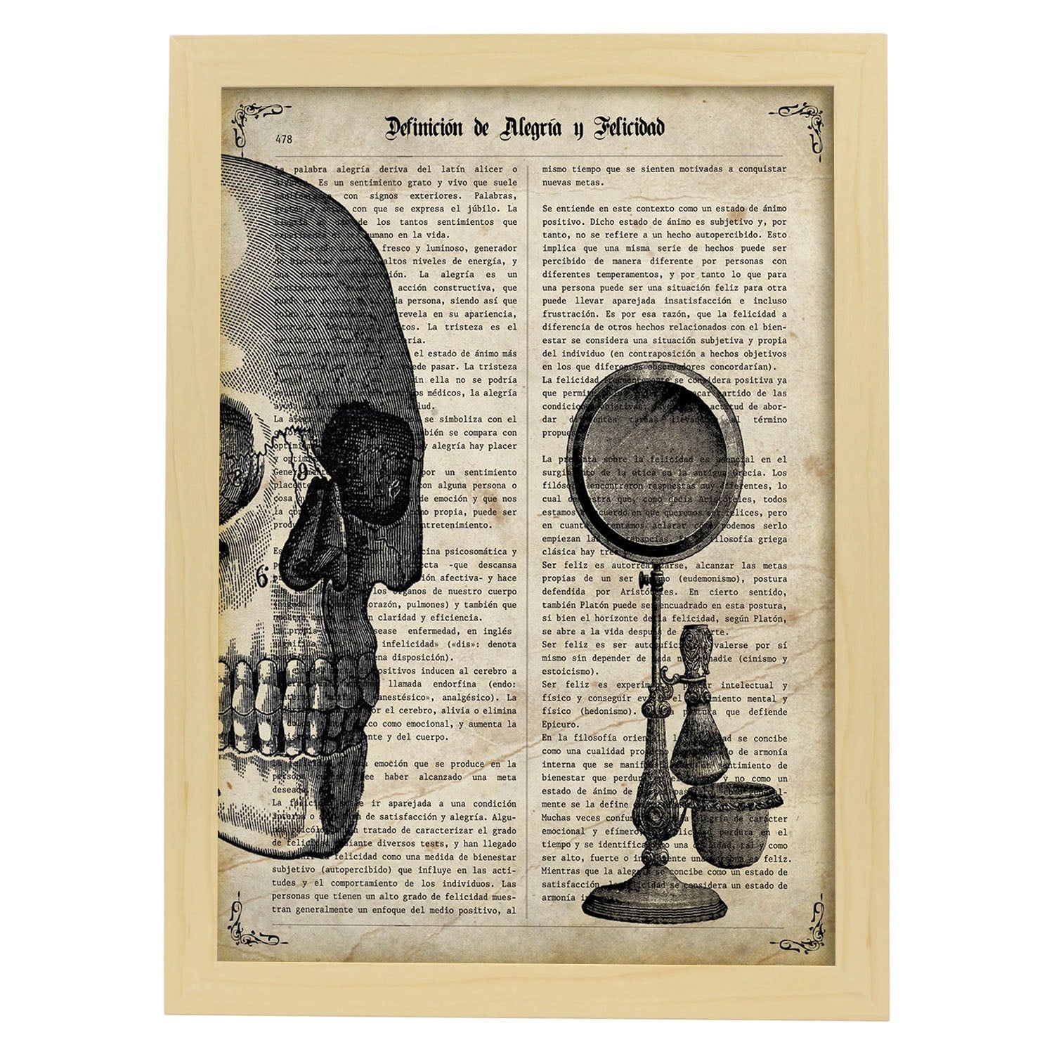 Affiches D'objets Vintage Lamina Votre Dernière Retouche Avec Des Images D'objets Vintage Avec Des Définitions En Espagnol Châssis Blanc A3 - 2