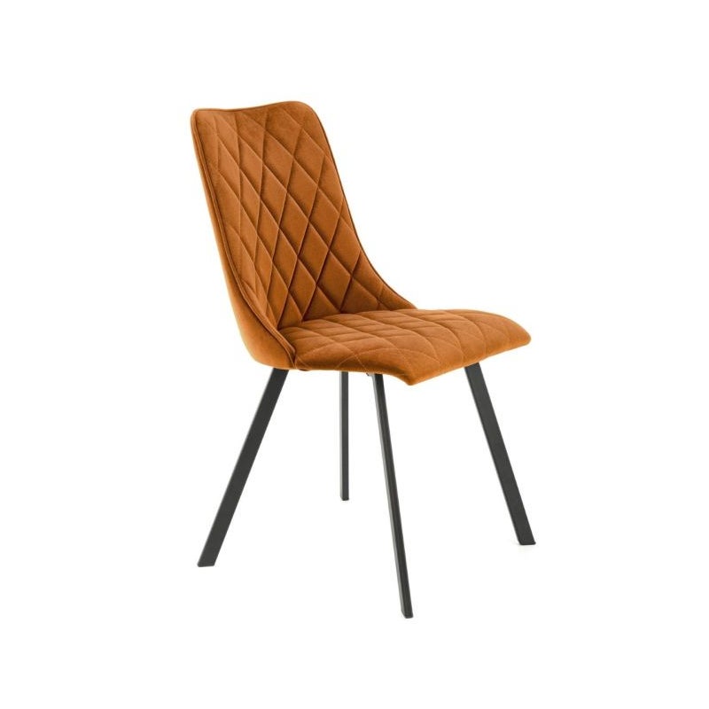 Krzesło tapicerowane K450 VELVET cynamonowe