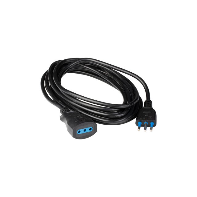 POLYPOOL | PP0381.1XAM Prolunga Elettrica da 3 metri, cavo H05VV-F 3x0,75mmq, Spina e Presa italiana 10A 2P+T – colore nero