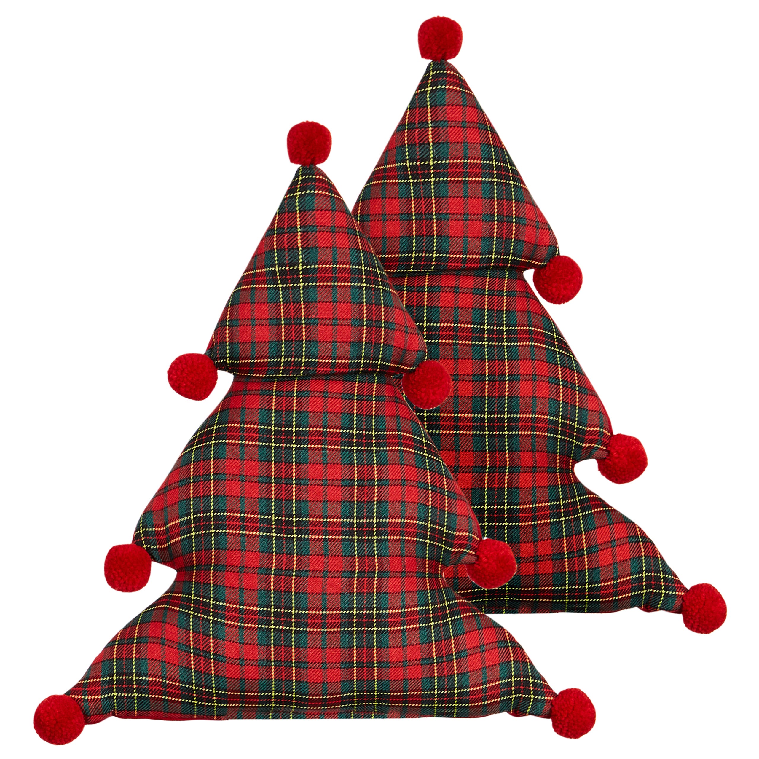 YOSTEV Set Di 4 Federe Per Cuscini Natalizie - 45x45 Cm, Con Albero Di Natale, Rosse, Decorazione Per Divano E Festa Invernale