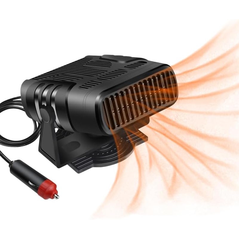Ogrzewacz samochodowy 4 w 1, wydajny 12 V, szybko działający ogrzewacz samochodowy z funkcją odmrażania, obrotem o 360° i regulacją w górę/w dół o 90°