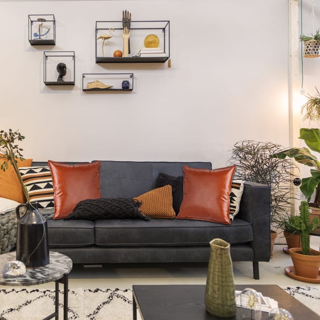 Copricuscini In Ecopelle, Set Di 2 Copricuscini Per Divano - Foto 3