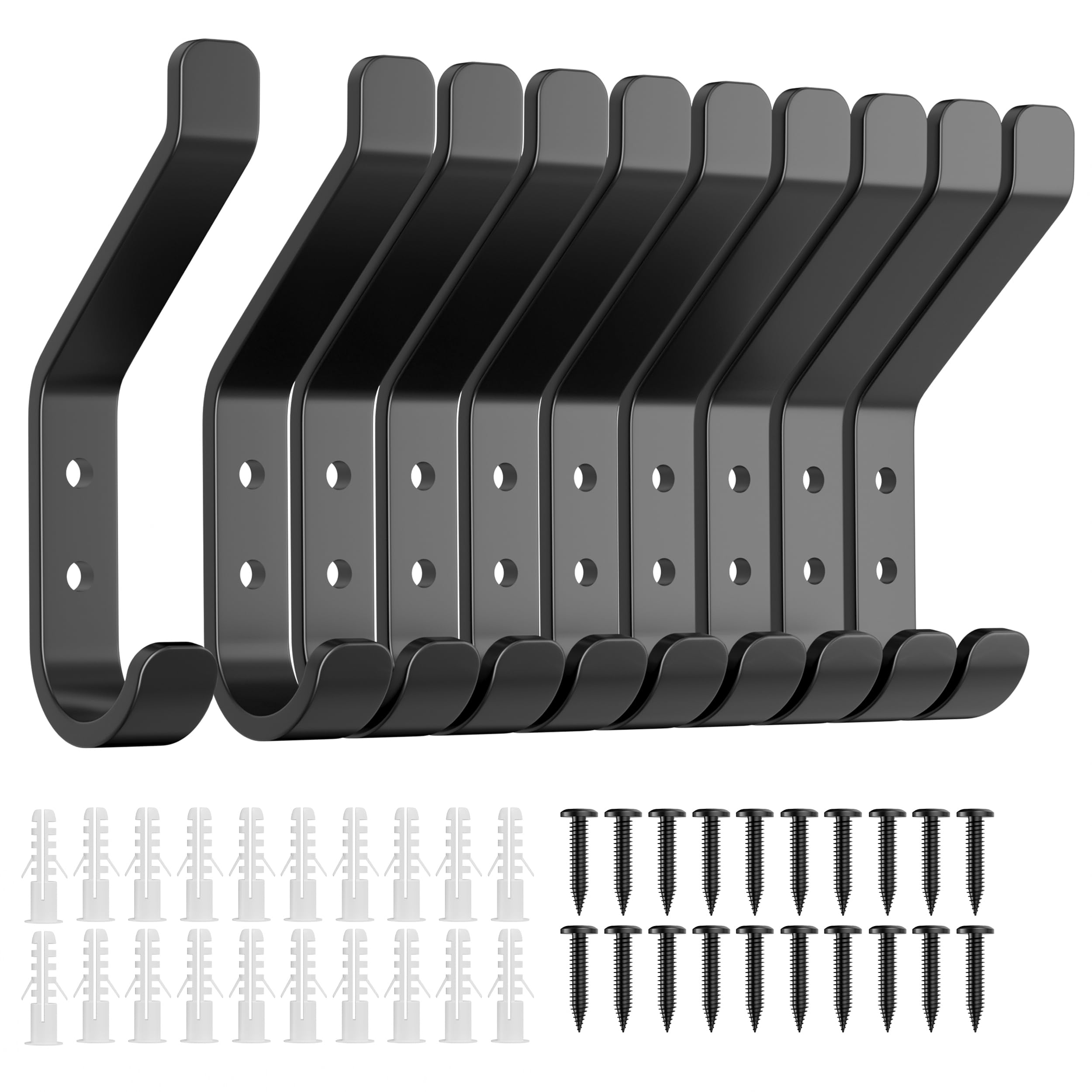 Tovot - Lot De 10 Crochets Muraux Rustiques Pour Entrée - Crochets