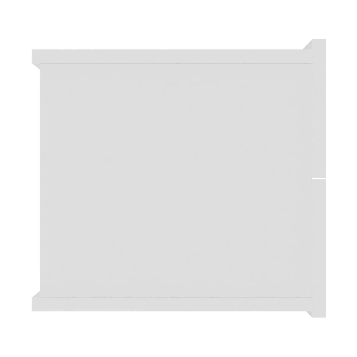 Pack de 2 mesitas de noche Belvi 2 cajones diseño flotante blanco 40x30x30 cm - 3