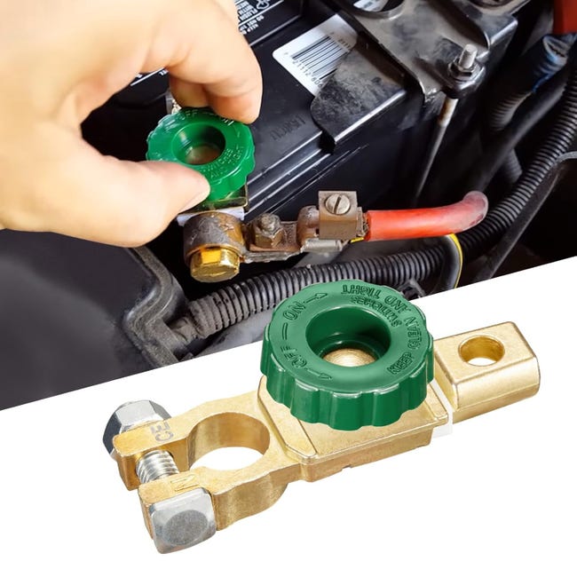 L&P Coupe-Circuit Batterie 12V 24V 125A-500A - Interrupteur Déconnexion Avec Bouton Noir