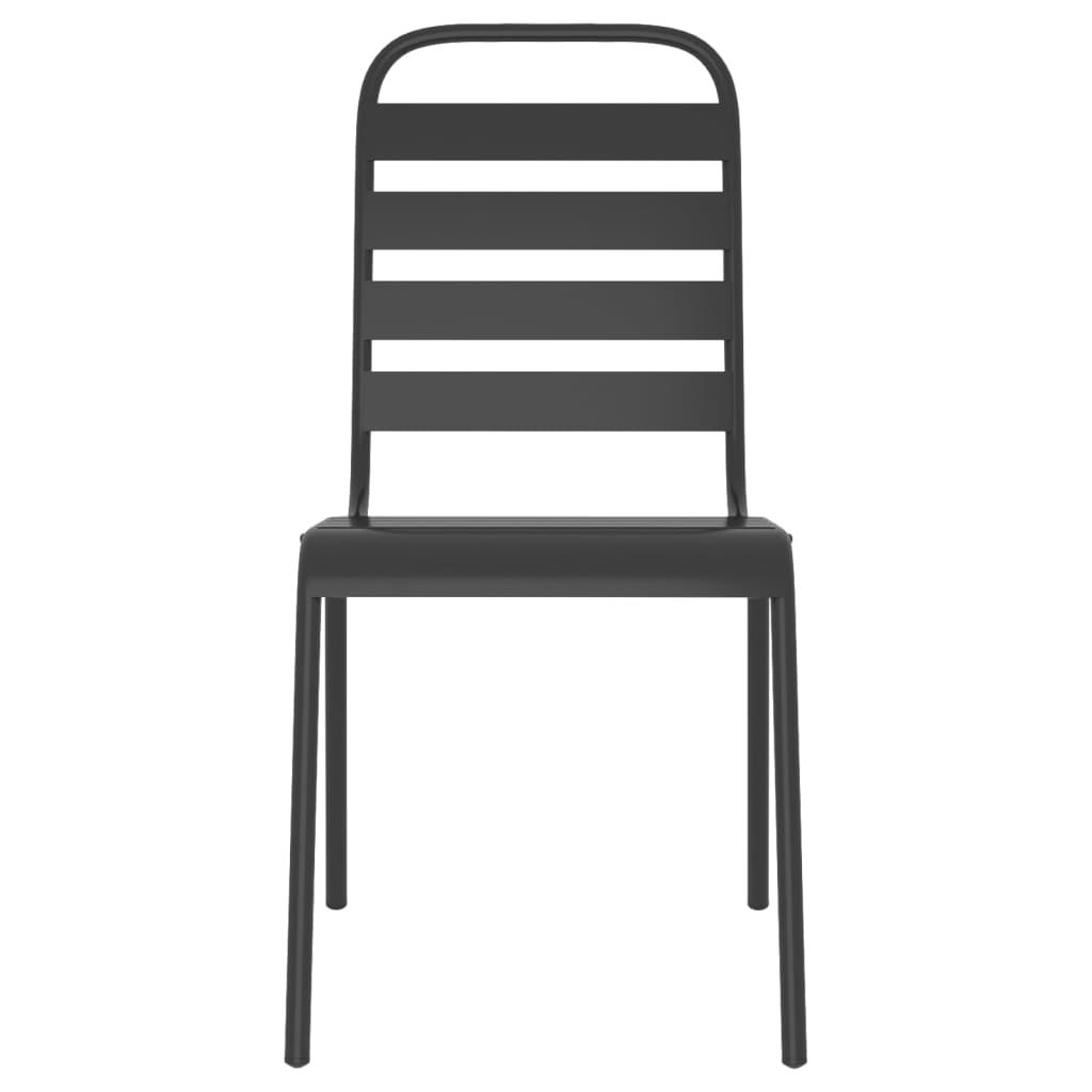 Set da pranzo da giardino mobili da esterno 5 pezzi acciaio antracite 02_0013712 - 4