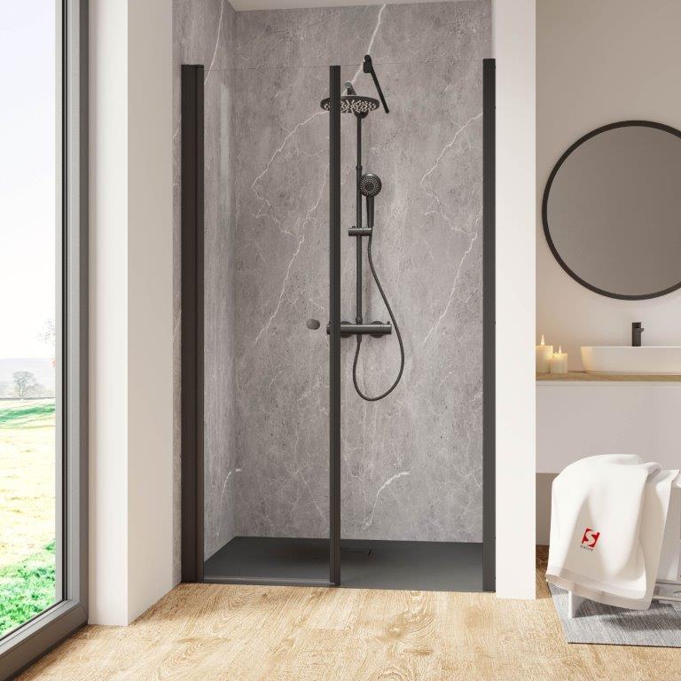 Schulte porte de douche pivotante, 140x200 cm, verre 6 mm, transparent — free download
