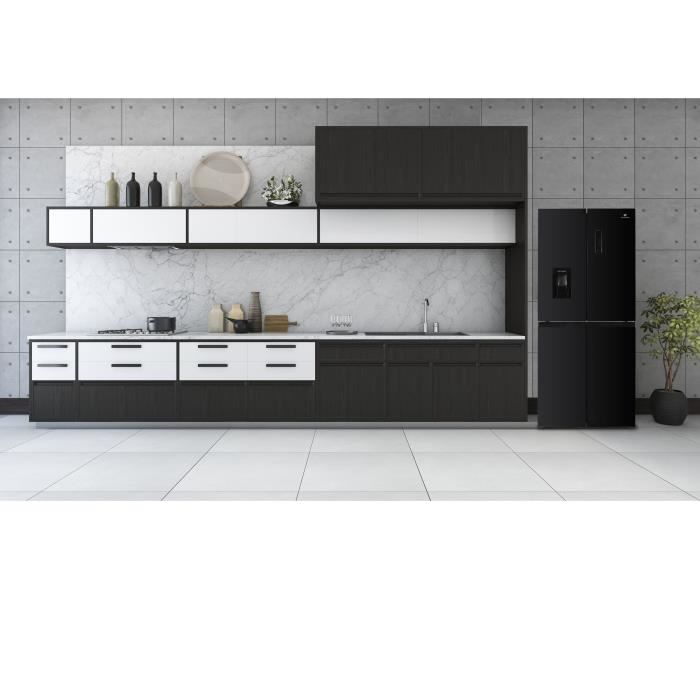 Réfrigérateur américain 4 portes Continental Edison CERA4D464BD noir No Frost avec distributeur d eau 464 L - 6