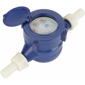 Compteur D'Eau Froide 1/2 Pouce En Cuivre Avec Raccords - Débit 1.5 M³/h, Antigel Et Protection UV Pour Maison Et Jardin