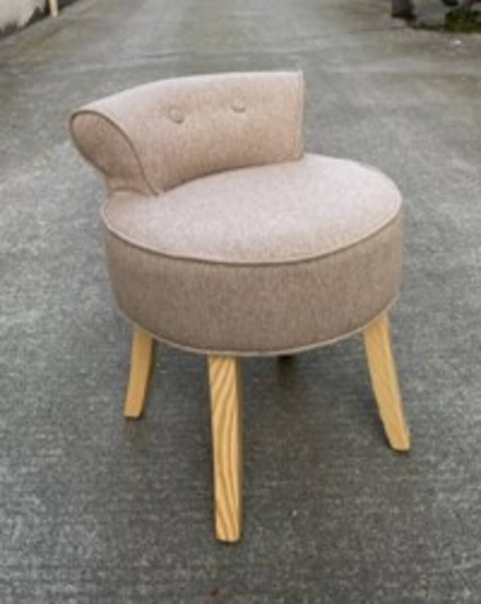 Pouf Leandre Atmosphera - 35x35x35 Cm, Tissu Beige Chiné, Pieds En Pin, Charge 110 Kg - 14