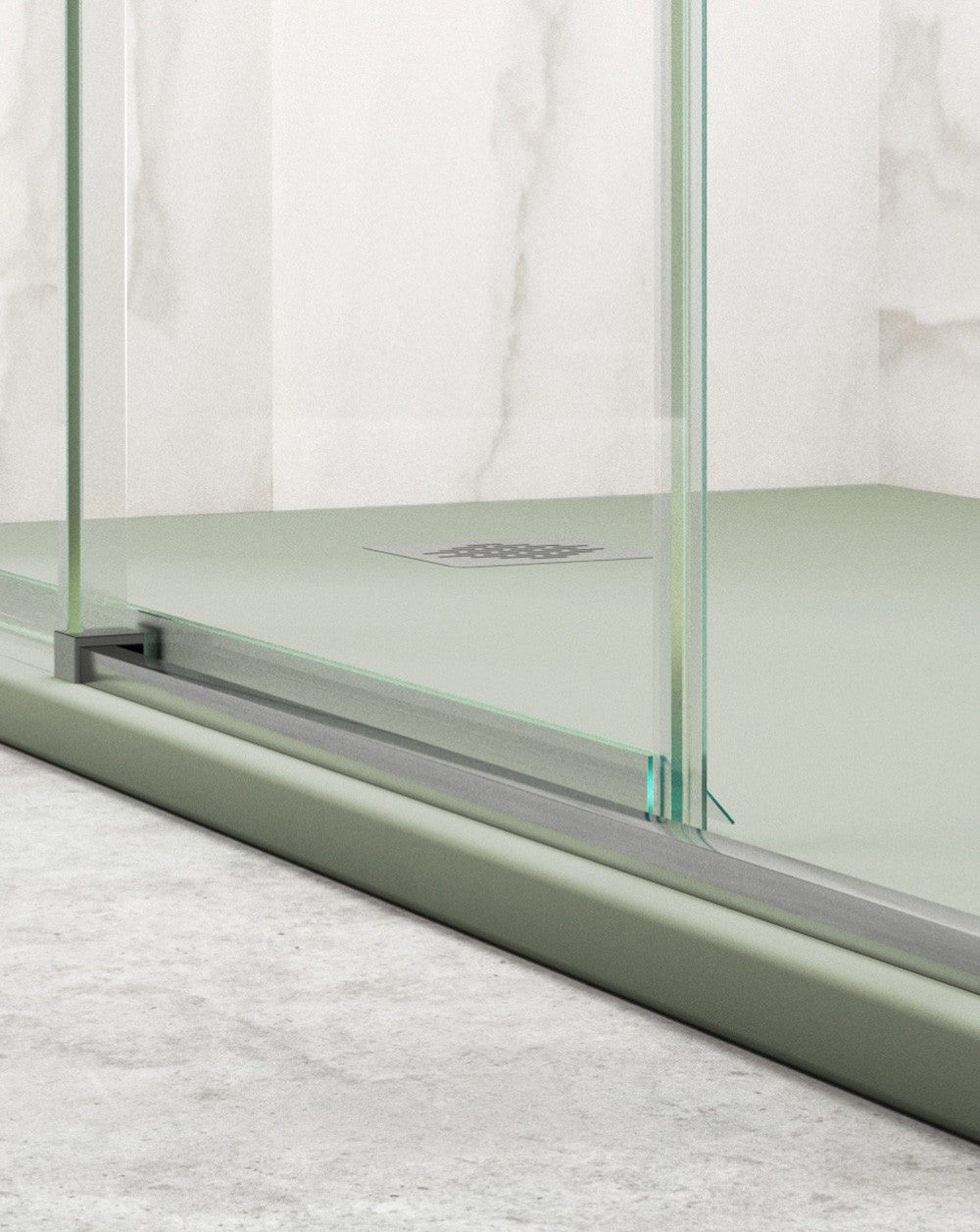 Mampara Ducha Frontal Corredera 1 Puerta 1 Fijo | Alto 190cm Transparente | Cromo Brillo 150cm (Adaptable 148-152cm) - 7