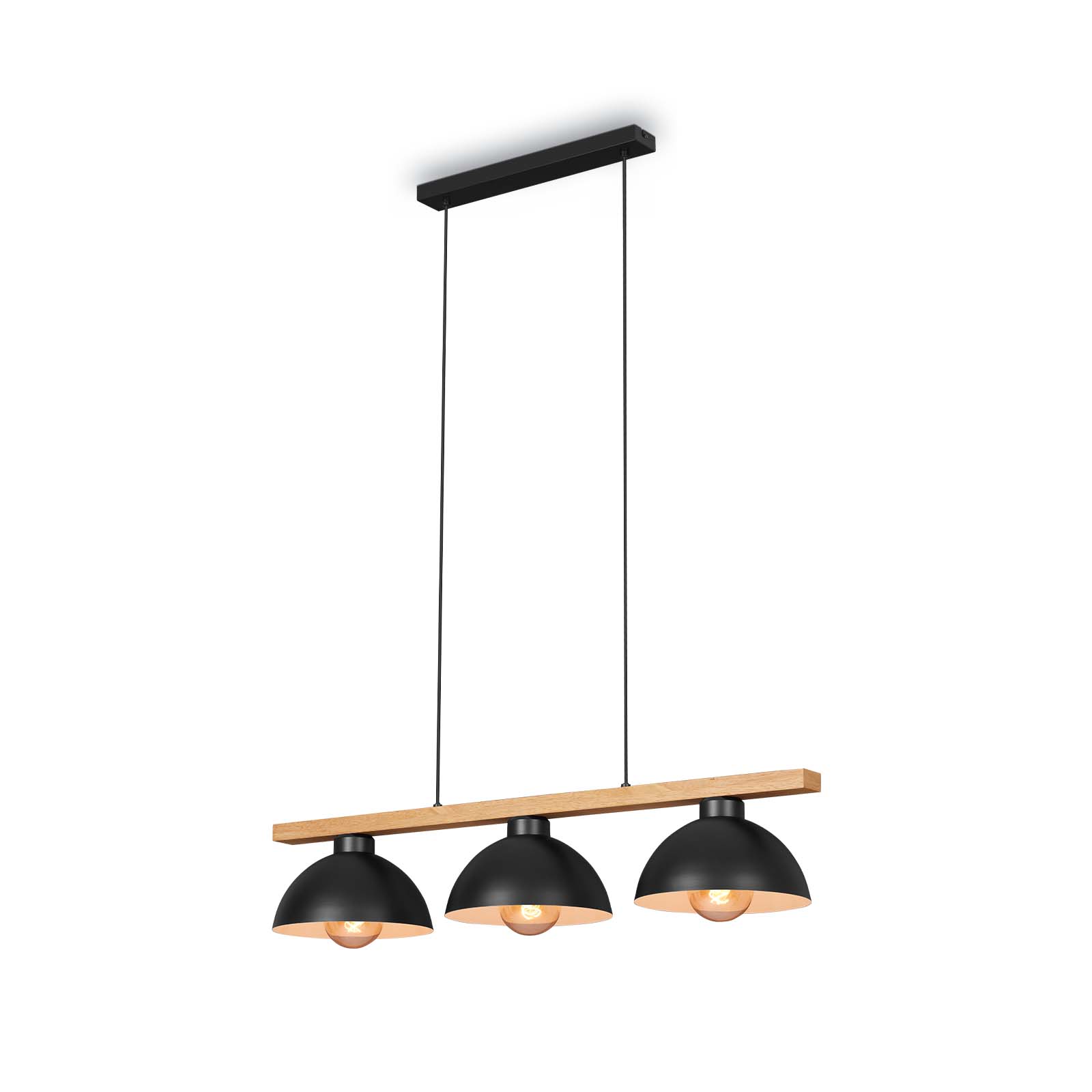 Lampada A Sospensione In Bambù BRILONER - Paralume 40 Cm, Altezza 120 Cm, Attacco E27, Stile Boho Per Soggiorno E Sala Da Pranzo