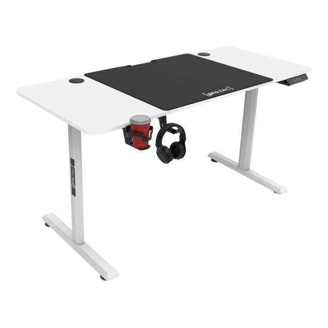 Scrivania Computer Regolabile Homewell - Con Ruote E Ripiano PC 60x60 Cm - Foto 7