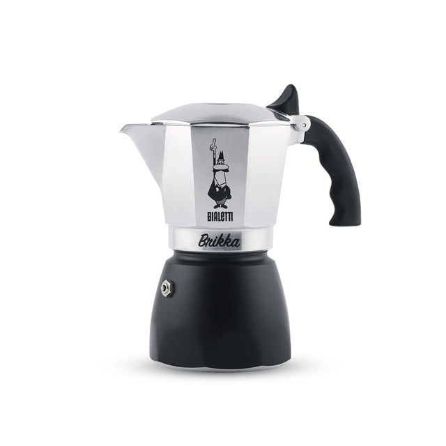 Bialetti Brikka Cafetera italiana 0,1 L Negro, Acero inoxidable
