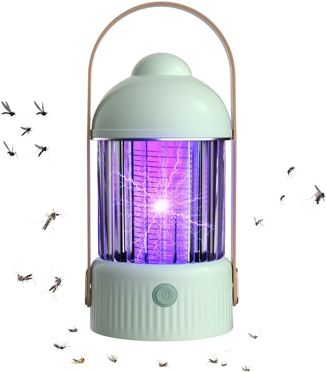 Pułapka na komary UV do użytku wewnątrz pomieszczeń z oświetleniem LED, elektryczna pułapka na komary 3000 V, lampa owadobójcza do sypialni, salonu i