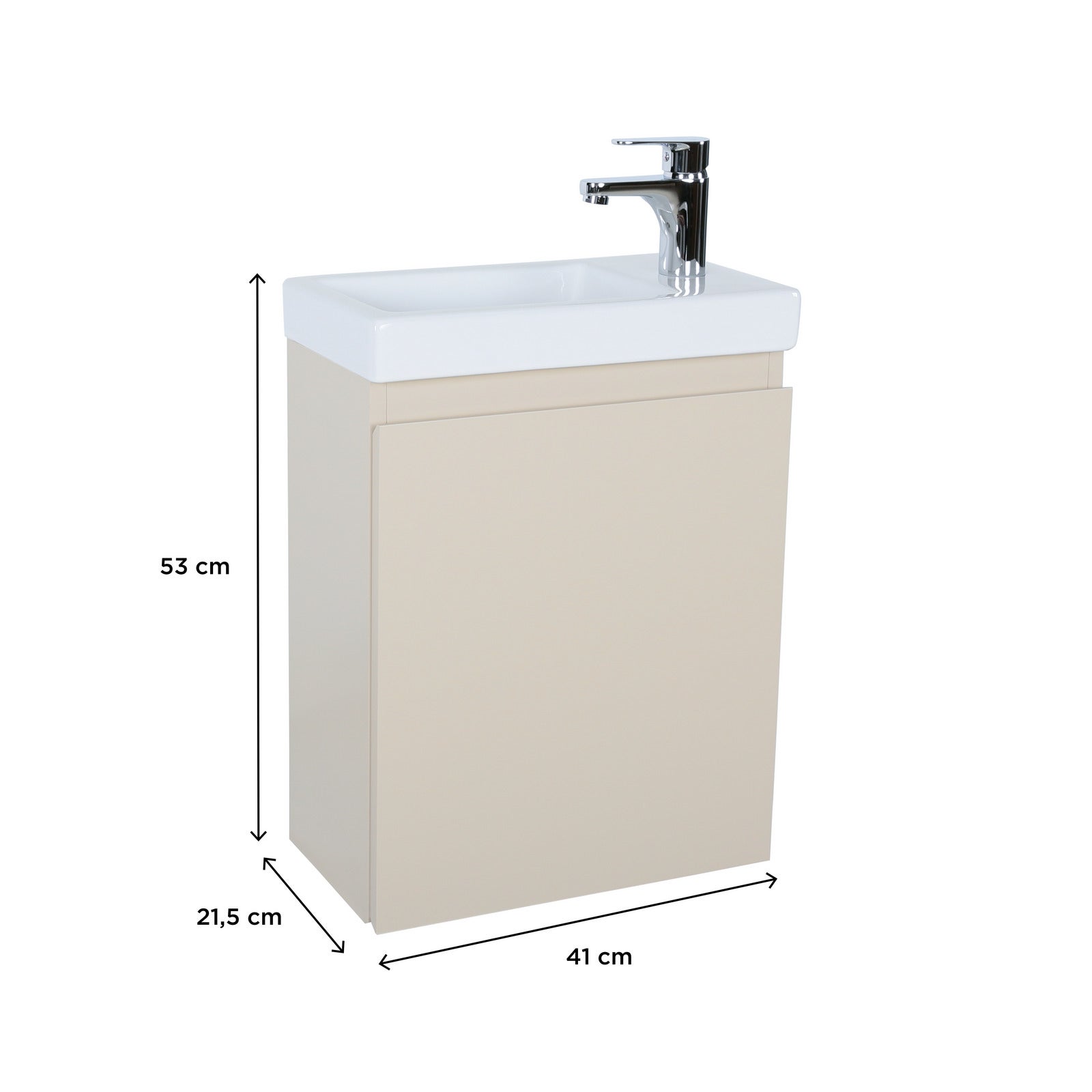 Meuble lave-mains LISA suspendu 41 cm - 3