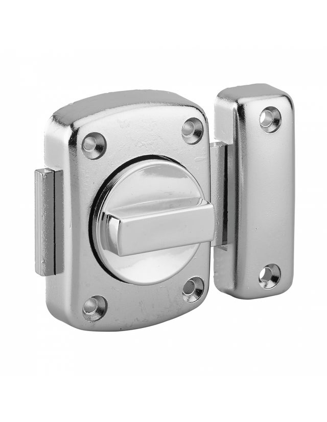Verrou à bouton Alouette pour porte intérieure, 40mm, acier, chromé brillant - THIRARD