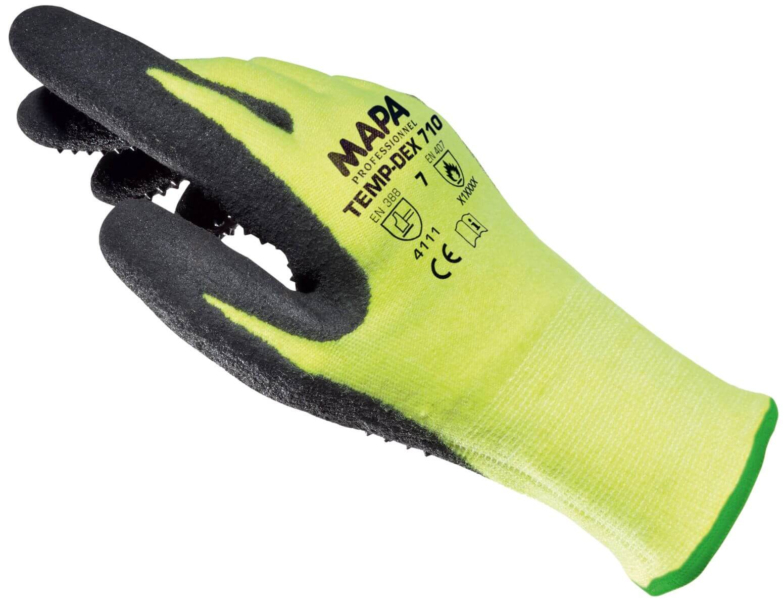 Gants de protection Temp-Dex 710, Taille 7, jaune/noir (Par 10) - 6