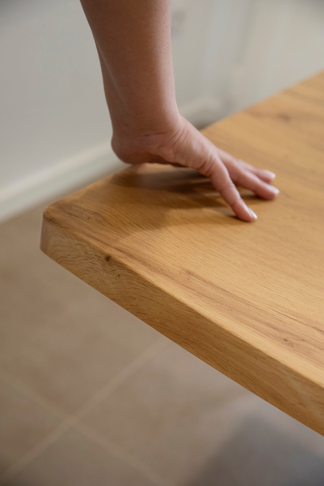 DUPI Mesa de Comedor Fija Nordic, Efecto Madera Natural, Patas Metálicas Grafito, Diseño Industrial, 180x90 cm - 8
