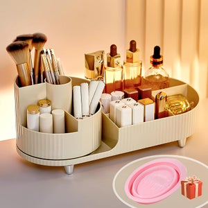 Porte-pinceau de Maquillage rotatif à 360 °, présentoir cosmétique, étui de rangement Porte-pinceau de Maquillage rotatif à 360 °, présentoir cosmétique, étui de rangement