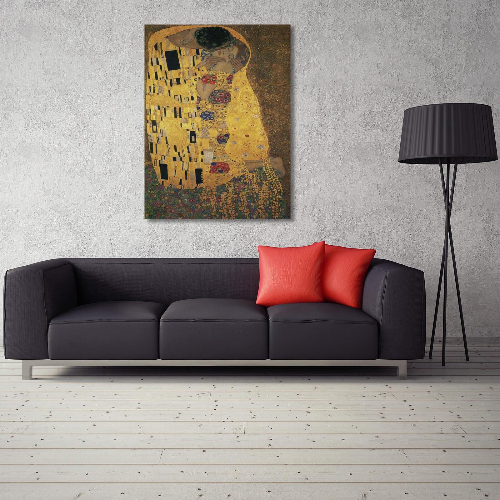 Tableau image de reproduction de g. Klimt - le baiser - 70 x 100 cm - 3