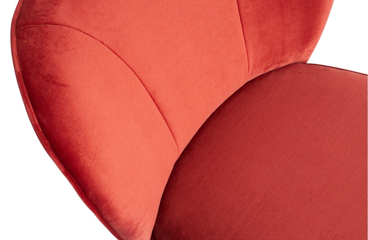 SARA - Fauteuil en velours framboise - 3