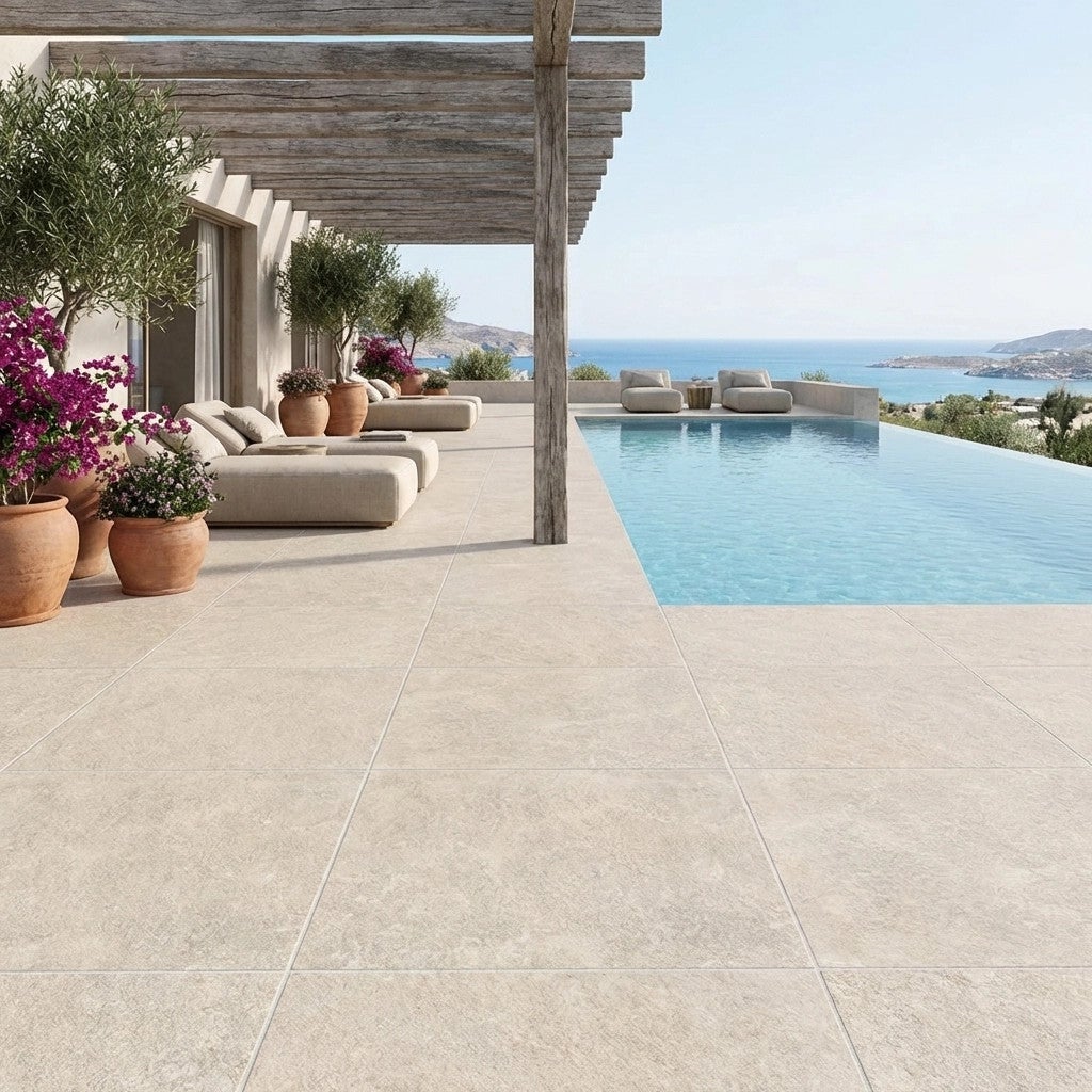 Dalle extérieur sur plots Nacre beige 2.0 R11 60x60 cm - Réflex Boutique - 5