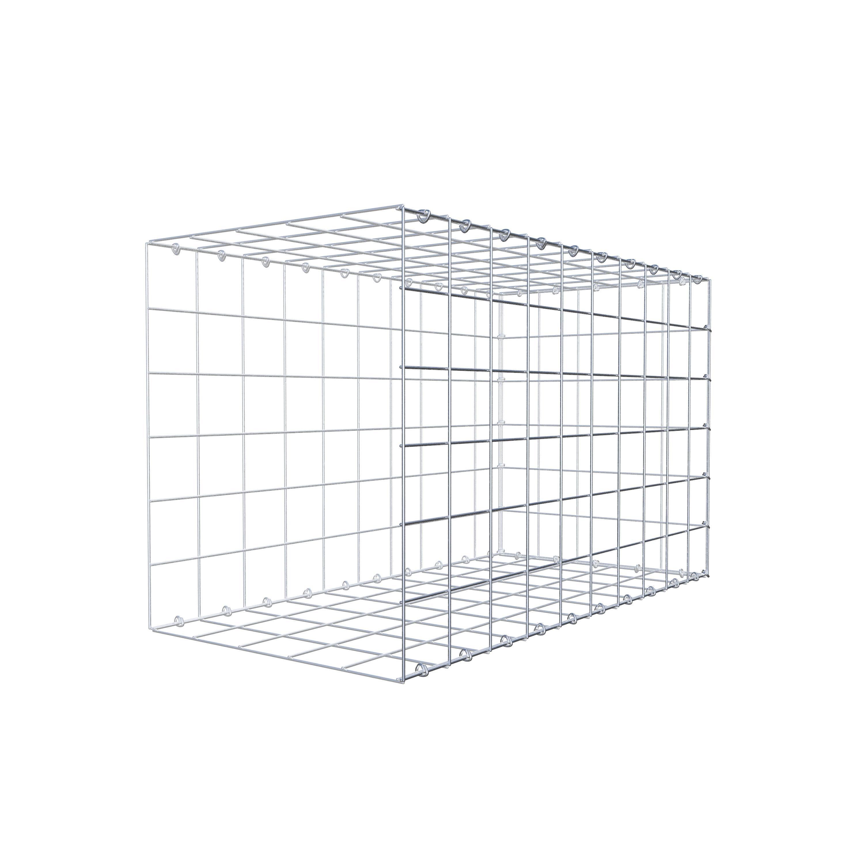 Gavión para alargar en acero galvanizado 100x60x50cm (LxAxP), malla 10 x 10cm, Anillo en C, sin rejilla frontal - 9