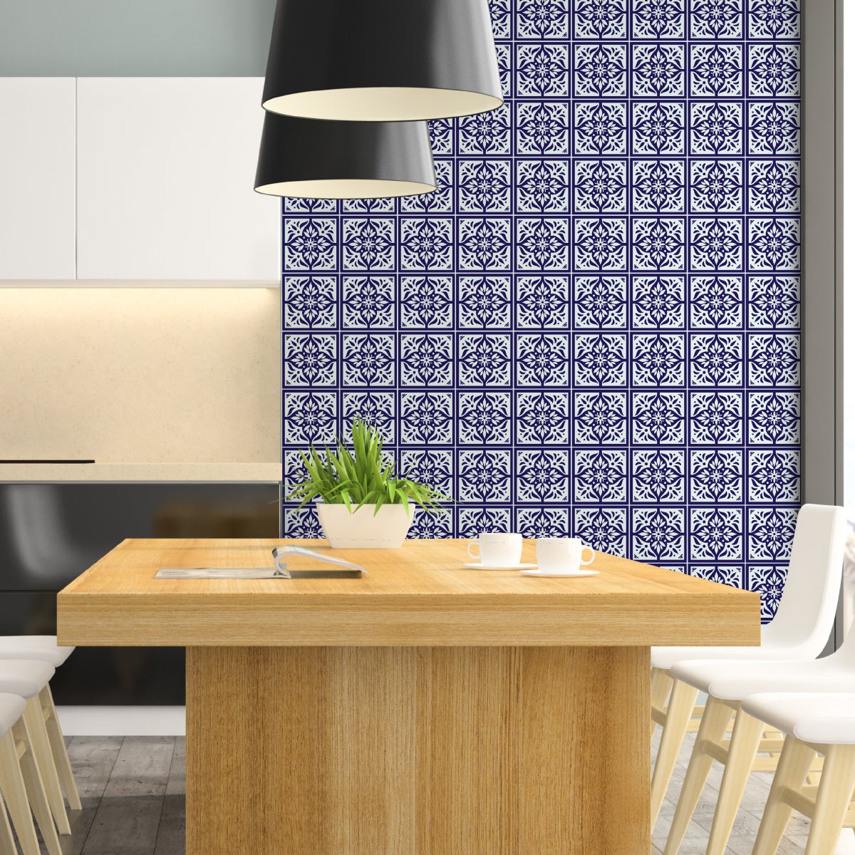 24 vinilos baldosas de cemento azulejos ernesto - adhesivo de pared - revestimiento sticker mural decorativo - 24stickers20x20cm