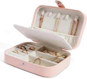 Relaxdays Portagioie Da Parete, Organizer Collane, Orecchini E Bracciali, Mensola Portatrucchi 12 X 30 X 8 Cm Bianco 90687839