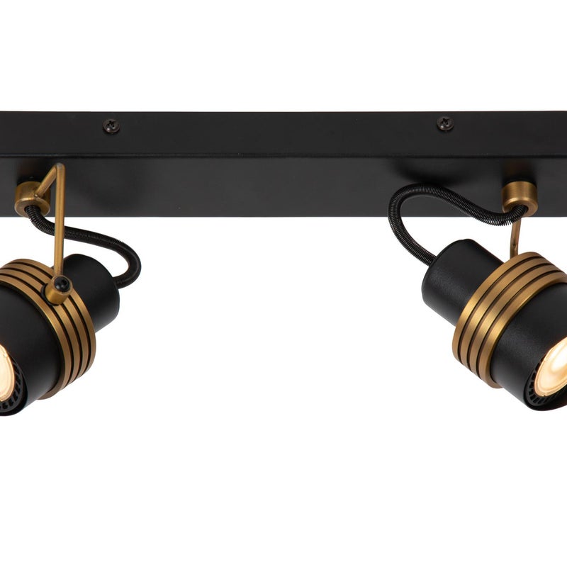 Reflektor sufitowy Spot Tundran czarno-złoty-odcienie złota 2xGU10x5W wym: 15,5 x 10 x 28 cm IP20 Lucide